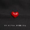 2Pcs Women Cute Red Heart Brooches Romantic Love Heart Resin Pins Mini Decorative Fashion Lovers Gift Clothes Bag Accessories