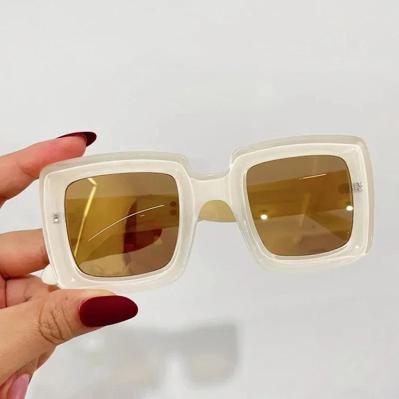 Punk  Square Sunglasses Women Men Trends Multicolor Sun Glasses Female Steampunk Shades Uv400 Fashion Eyewear