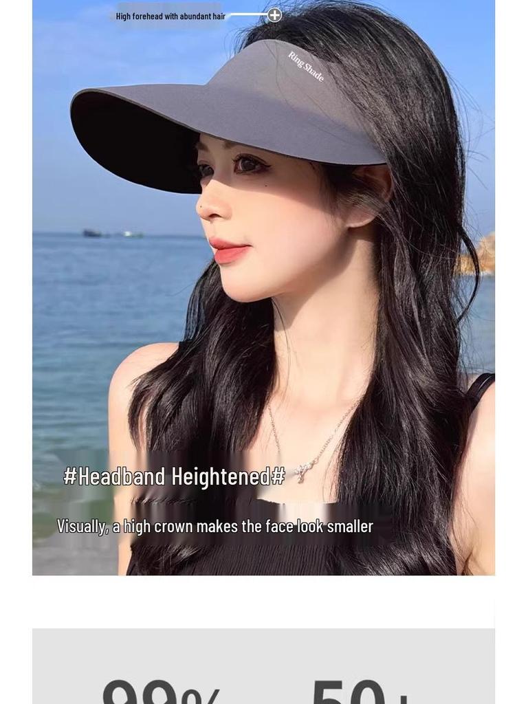 Damen Nahtloser Faltbarer UV-Schutz Sonnenhut für Sommer-Radfahren