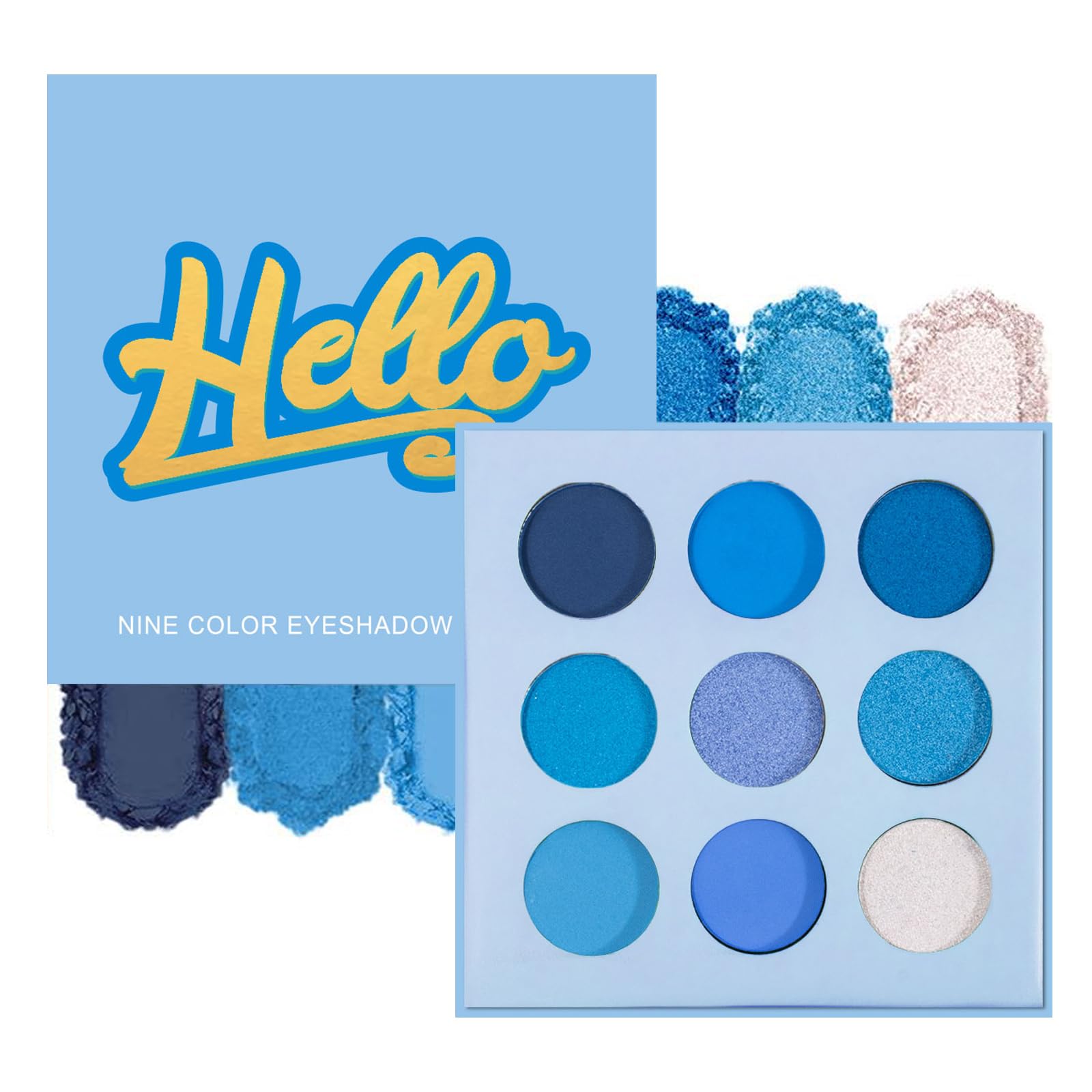 

Палетка теней для век ISAIMAKE Blue (9 цветов): Блестящий, Матовый, Жемчужный - Высокая пигментация. Идеально для макияжа голубых глаз. Прозрачность, безупречно смешивается