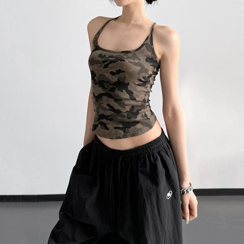 Women's American Camouflage Halter Top - 2026 Sweet & Spicy Slimming Design