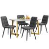 Table de salle à manger - MUVOE - 117 cm - 4 chaises - Rectangulaire - Moderne