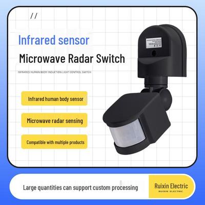 Interrupteur intelligent à capteur radar micro-ondes avec délai réglable et détection humaine infrarouge pour les couloirs