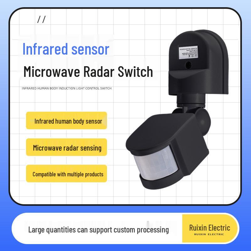 Smart Microwave Radar Sensor Switch with Adjustable Delay and Infrared Human Detection for Corridors