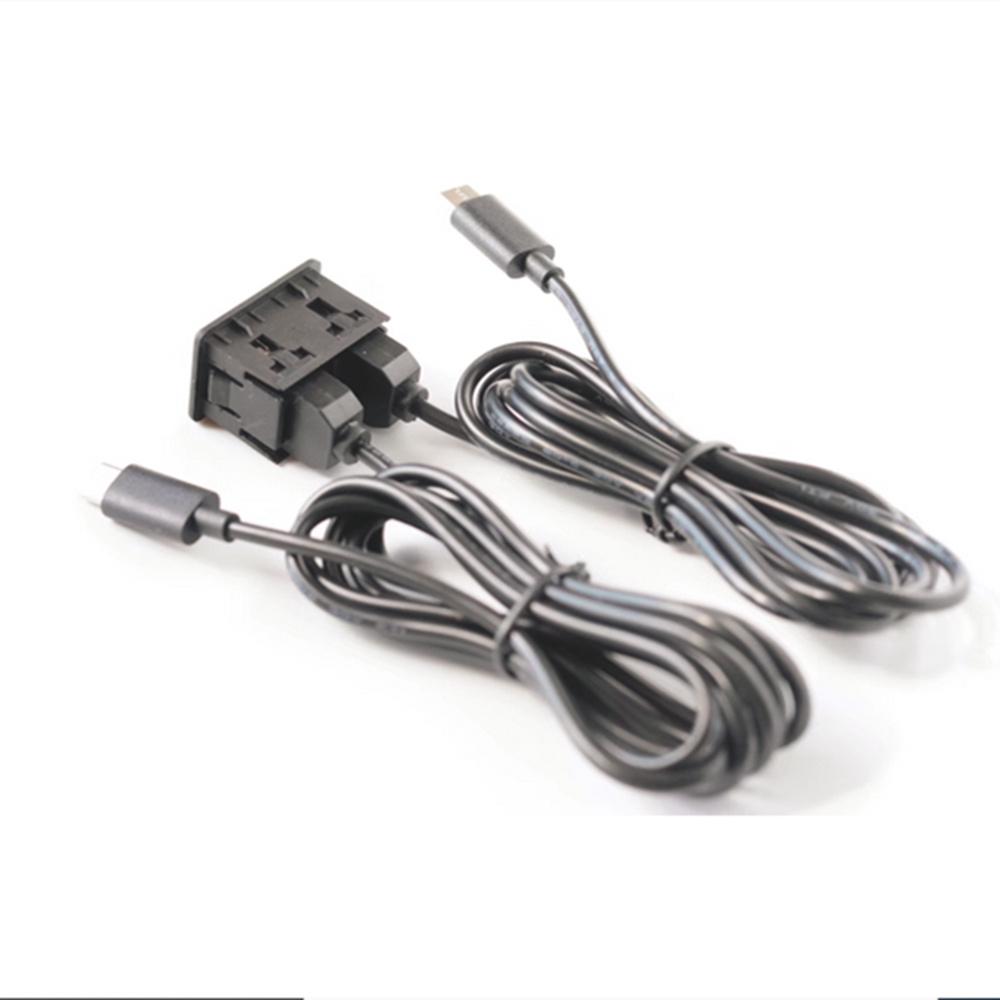 New 1x Car Dual Type-C USB+TYPE-C Port Panel Interface Extension Cable Adapter Panel