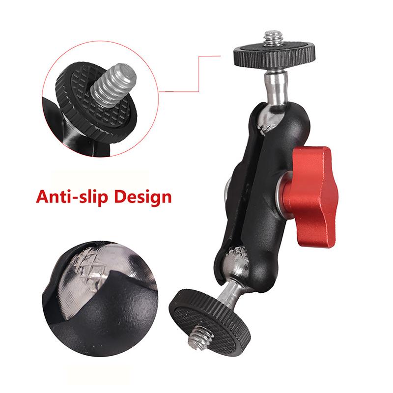 Double Ball Head Articulating Magic Arm With 1/4'' Screw Extend Mount For Monitor Camera Light Mic Photopraphy Accessories