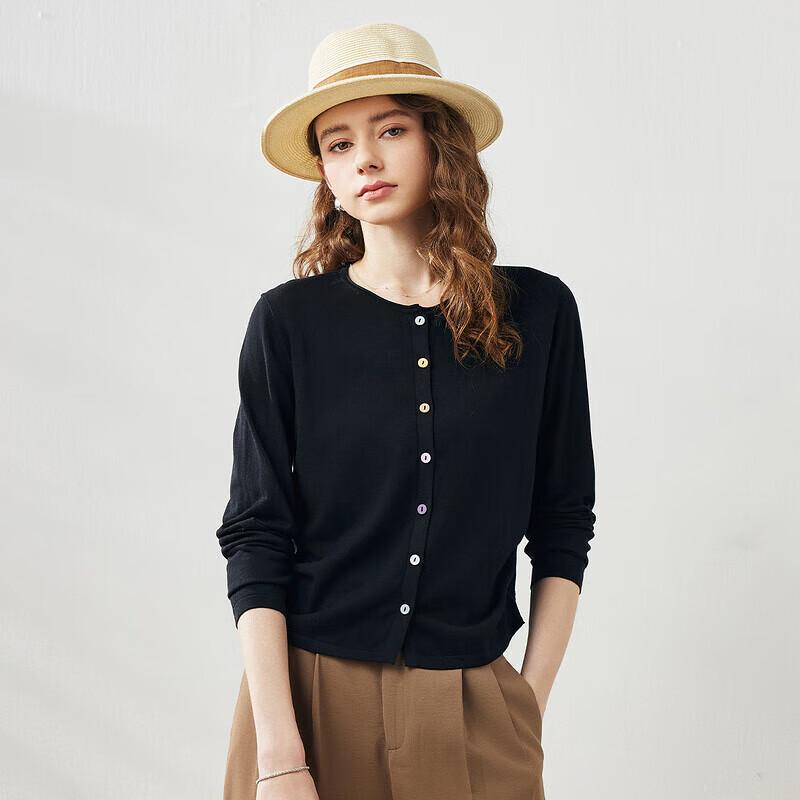 Women's Lyocell Tencel Knit Long Sleeve Thin Cardigan