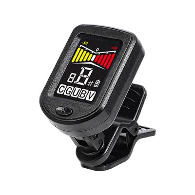 Guitar Tuner Clip On for Twelve-tone Equal Temperament Guitar Bass Violin Ukulele Color Backlight