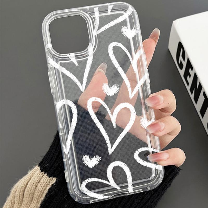 Shockproof Soft Clear Phone Case For Xiaomi Poco F5 X6 X3 Pro Mi 11 Lite 5G 14 13T 13 12T 12 Pro Love Heart Flower Cover