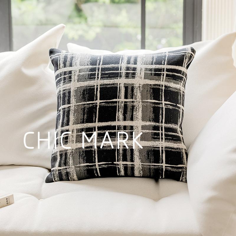 45X45CM Black and White Throw Pillow Cover Living Room Jacquard Cushion Cover Nordic Decor Home Decorative Pillowcase 2025 New