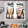 Halloween Party Dwarf Printed Curtains Pole Bag Home Decoration Room Curtain Set Of 2 Made Polyester Washable