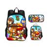 Bloons TD 6 round front pocket backpack pencil case ice pack 3Pcs Set game printing kindergarten primary school boys and girls