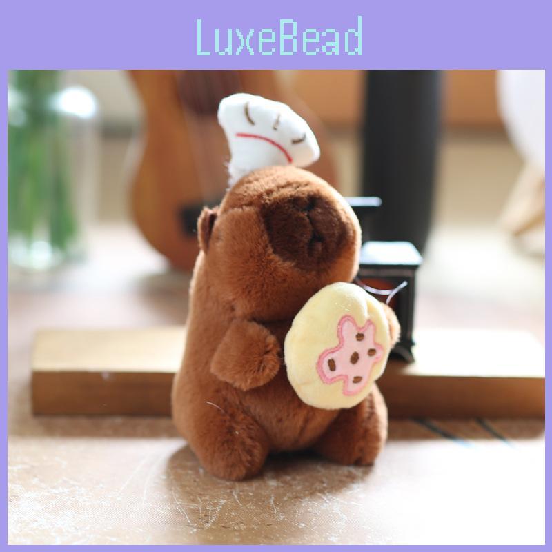 Toy Kapibara Plush Keychain Bag Decor Pp Cotton Stuffed For Kids Gift Decor