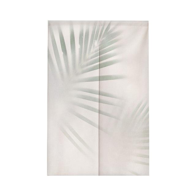 Nordic Ins Plant Shadow Polyester Door Curtain Bedroom Kitchen Fume-proof Breathable Partition Curtain Hotel Room Door Curtain