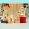 Christmas Crystal Music Box With Snowman Scene For Festive Tabletop Ornament