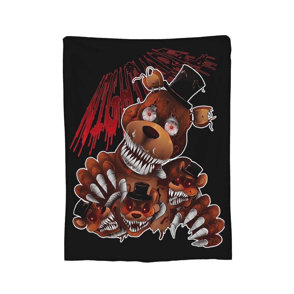FNAF At Freddys Blanket Velvet Spring Autumn Multifunction Super Warm Throw Blanket for Bedding Travel Quilt