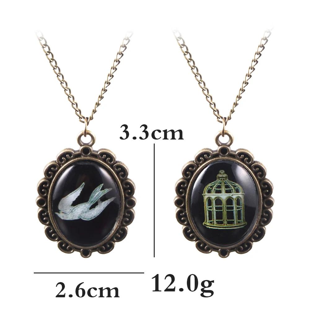 Gioco BioShock Infinite Collana Ciondolo Uccello e Gabbia Collana per Donne Uomini Choker Gioielli