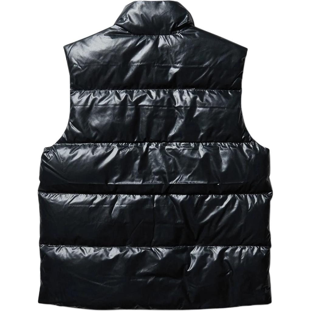 Jordan Solid Color Glossy Stand Collar Zipper Sleeveless Vest Men Vests Black FV7273-010