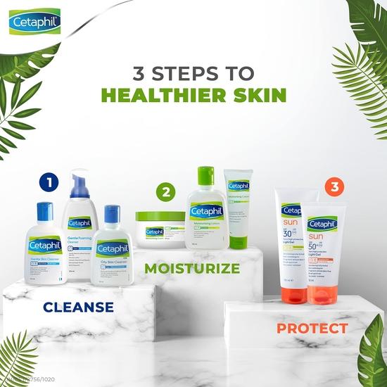 Cetaphil Oily Skin Cleanser, Daily Face Wash for Oily, Acne Prone Skin, Gentle Foaming, 125ml & Cetaphil Moisturising Cream for Face & Body, 80 Gm
