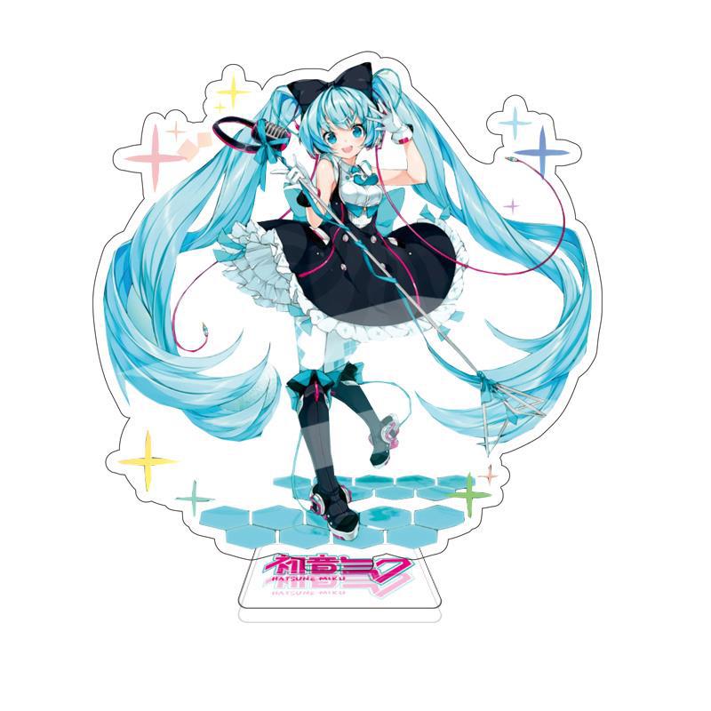 15CM New Anime Hatsune Miku Princess Acrylic Small Standing Brand Display Virtual Idol Around The Stock Decorative Ornaments