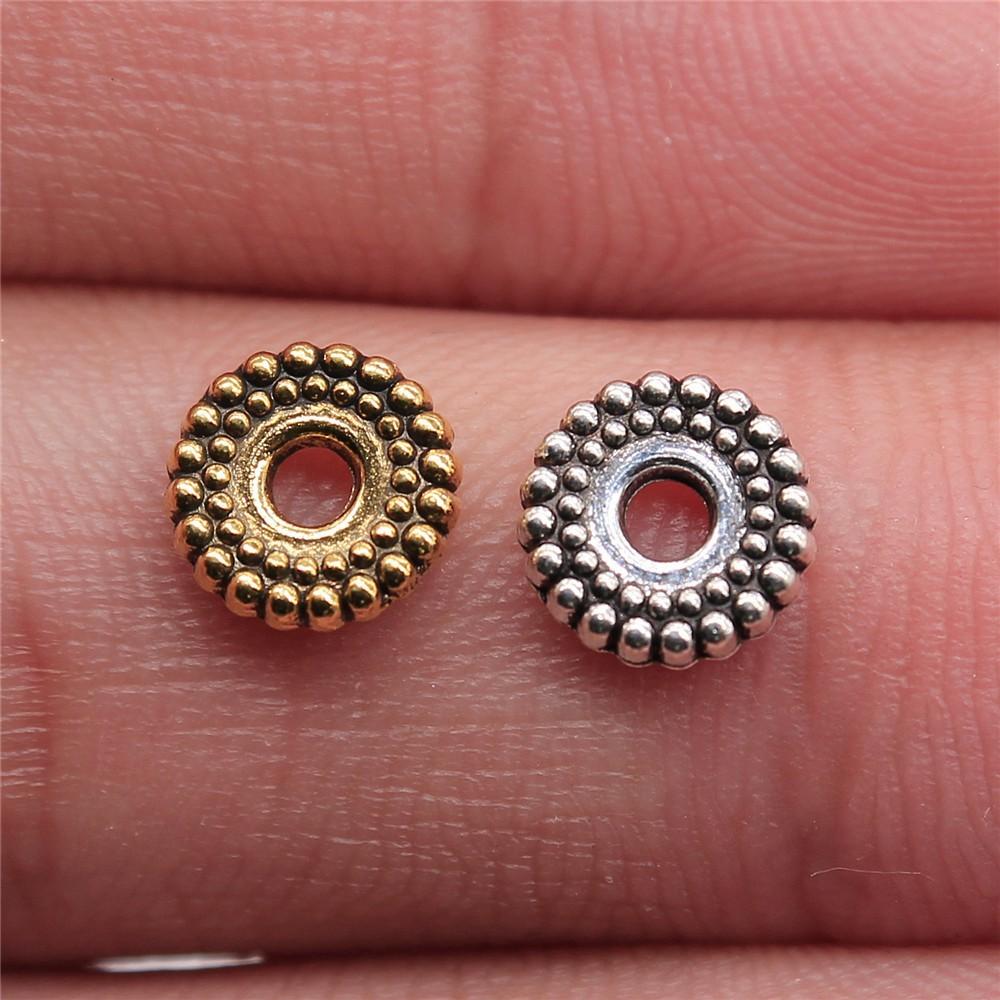 Caps Beaded Edge Spacer Beads Antique Style For DIY Jewelry Projects
