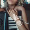 1 Sheet White Henna Tattoo Luminous Blue Hand Temp Tattoo