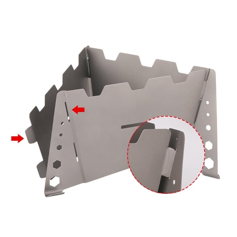 Compact Size Foldable Stove For Cooking Hiking Outdoor Light Weight Alcohols Burners Folding Stove with Side Windshield