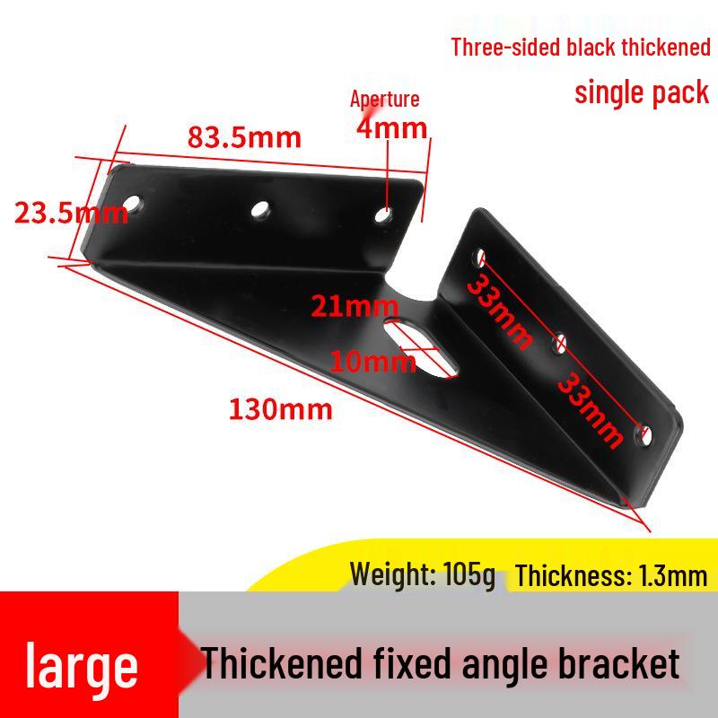 Reinforced 90° Right Angle Bracket for Cabinets, Beds, and Corner Support
