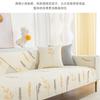 Foreign Trade Solid Color Pure Cotton Four Seasons Non-Slip Simple Cotton Fabric Universal Seat Cushion Winter Sofa Cover Cover Cloth Towel