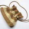 New Striped Crochet Bag Single-shoulder Tote Straw Bag Closed Women's Crossbody Bucket Bag Woven Beach Bag ARI