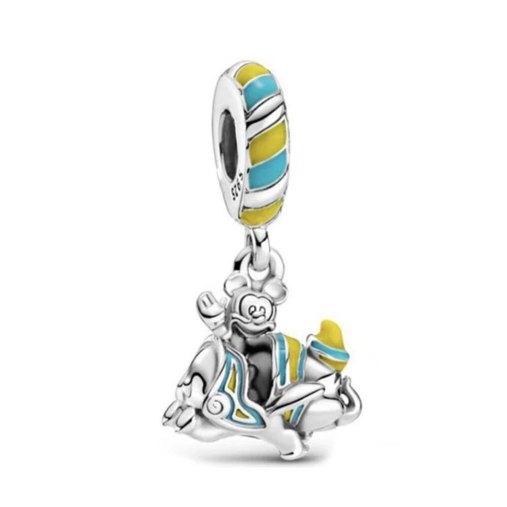 New 925 Silver Miniso  Mouse Castle Hat Princess Pendant For Bracelet DIY Exquisite Jewelry
