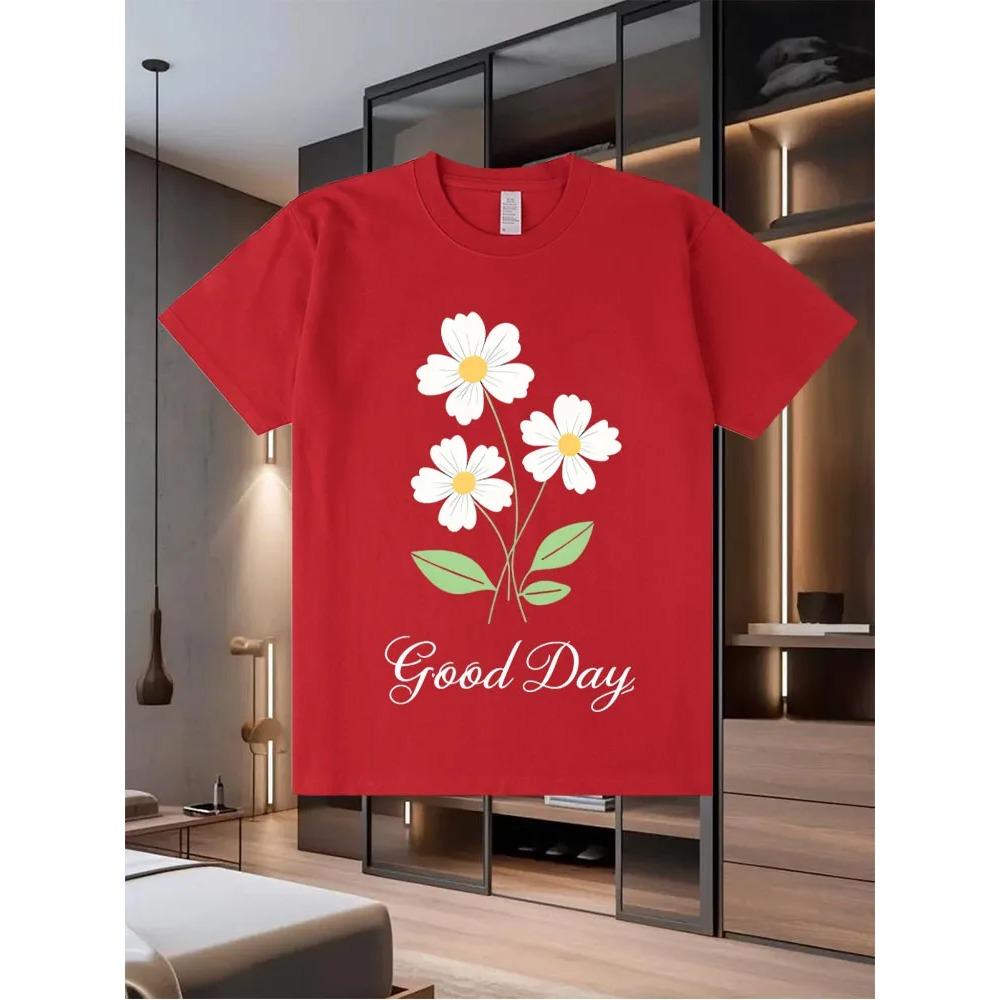 New Printed Short-Sleeve T-Shirt for Trendy Men in Summer a Street-Style Versatile Casual Top