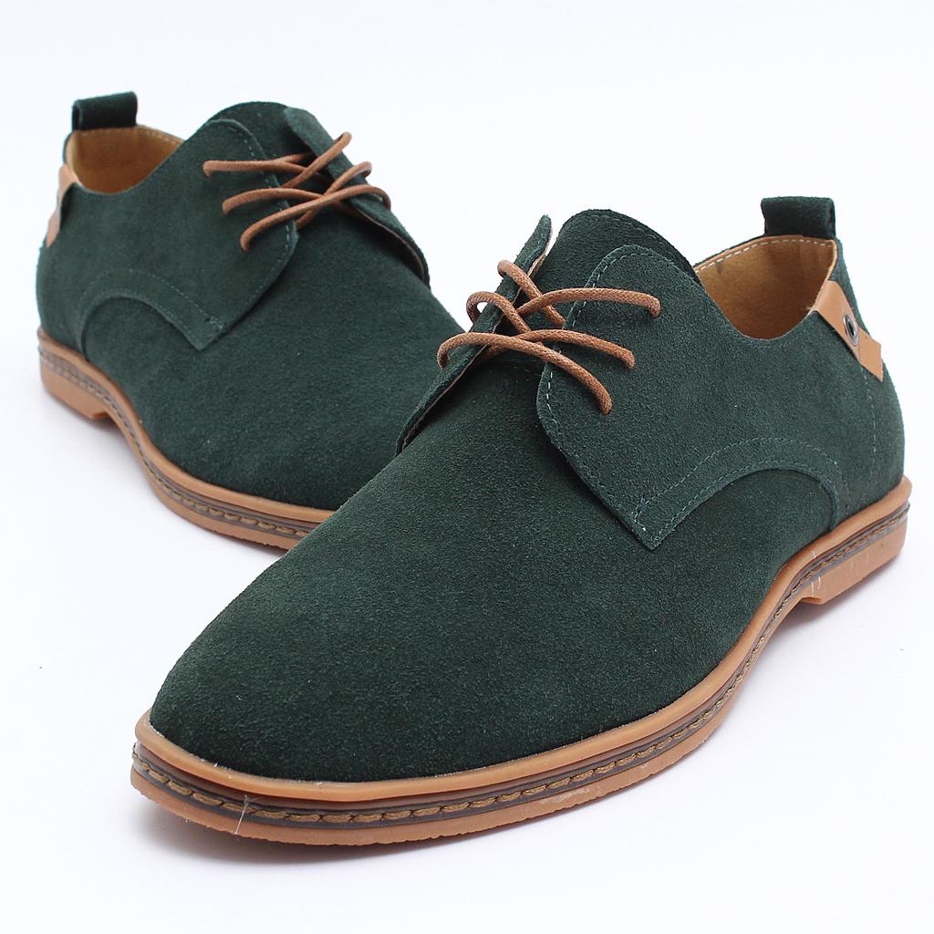 Men's Suede Leather Shoes European Style Flats Casual Oxfords Lace Up Loafers Men's Suede Leather Shoes European Style Flats Casual Oxfords Lace Up Loafers