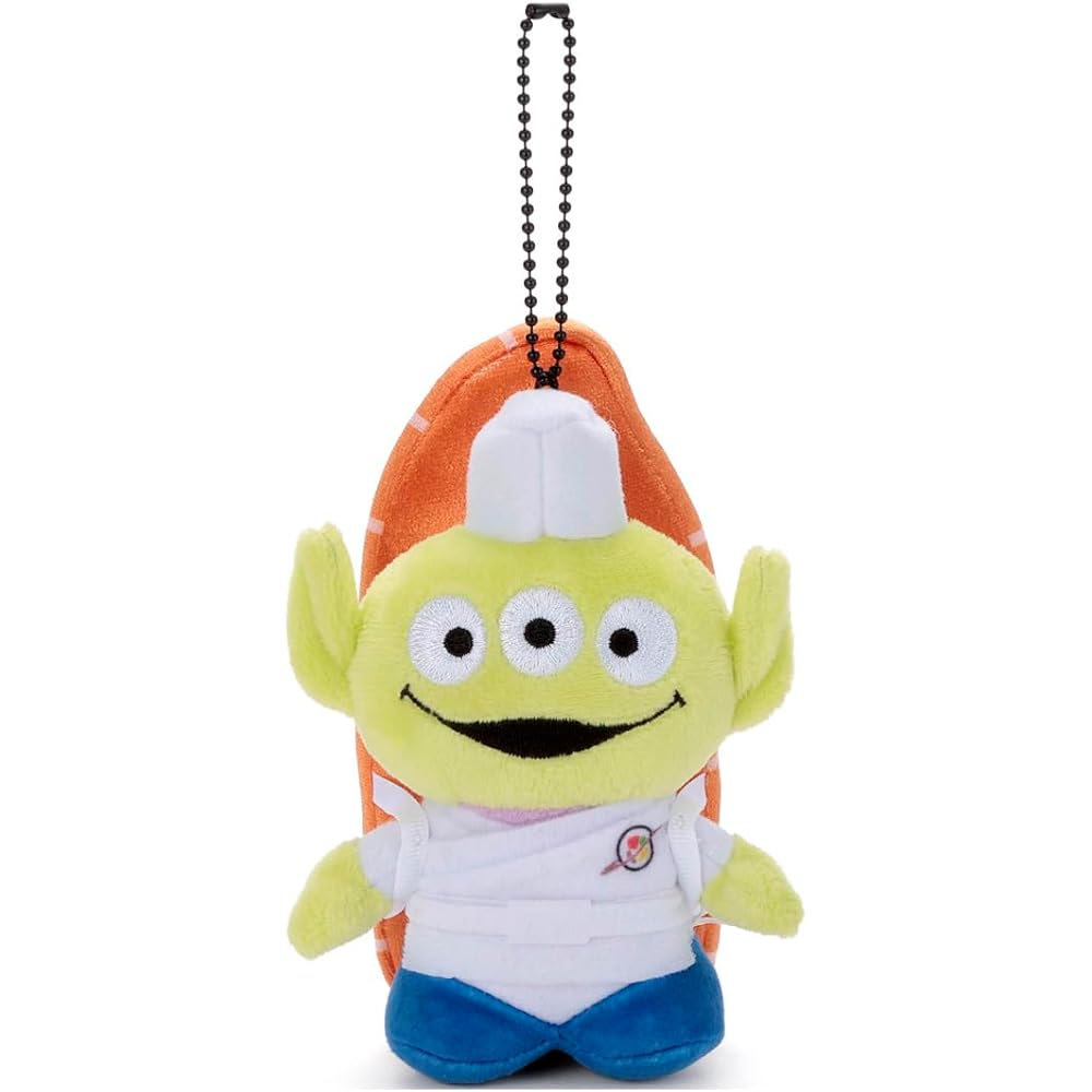 

Takaratomy A.R.T.S Toy Story 30th Anniversary Alien Sushi Chef Plush Keychain 14cm