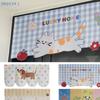 Animal Design Cartoon Door Curtain Self-adhesive Non Perforated Home Decoration For Door , Window, Kitchen, Basement