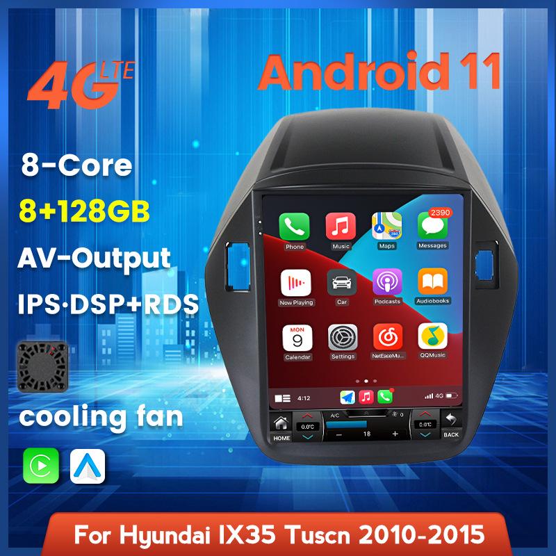 Compatible with 2010-2015 Hyundai IX35 Vertical Screen Android Navigation System for Reverse Imaging.