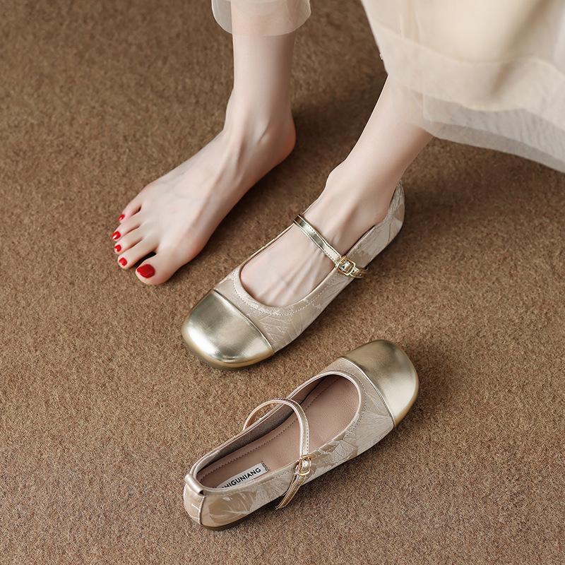 638-18 Mary Jane women's shoes 2025 autumn new flat-soled single shoes shallow beanie shoes summer shoes