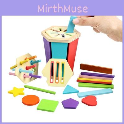 Holzfarbsortierbecher Lernspielzeug für Kleinkinder und Früherziehung