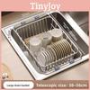 Stainless Steel Sink Drain Basket With Adjustable Size For Dish Drying And Organization