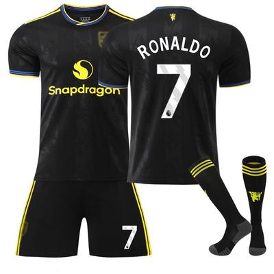 2025-26 Manchester United 2. venkovní #7 RONALDO Sportovní tréninkový dresový set se sockami Dospívající Děti Dospělí Vlastní jméno Fotbalové soupravy