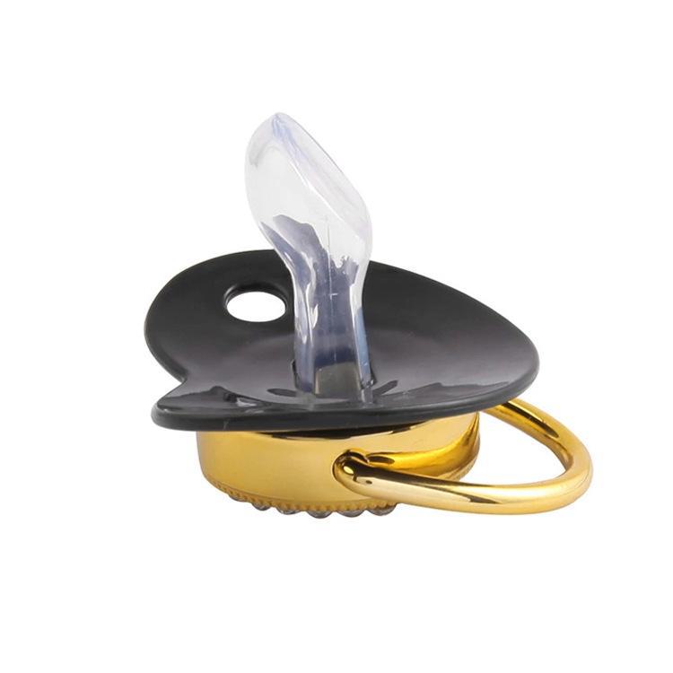 Cross-Border Baby Pacifier with 26 Black Diamond Letters