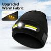 Easy To Clean Removable LED Lamp Knit Hat Rechargeable Outdoor Headlamp Cap For Enthusiasts Night Event And Family Use