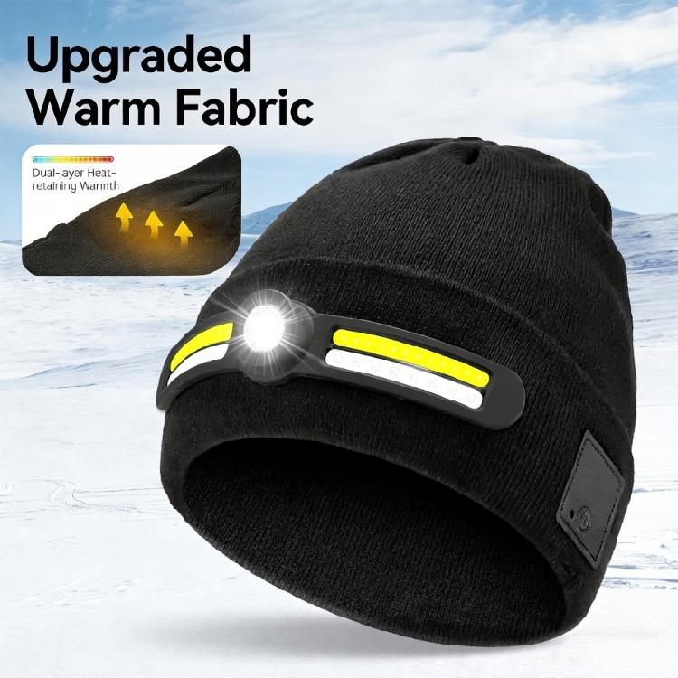 Easy To Clean Removable LED Lamp Knit Hat Rechargeable Outdoor Headlamp Cap For Enthusiasts Night Event And Family Use