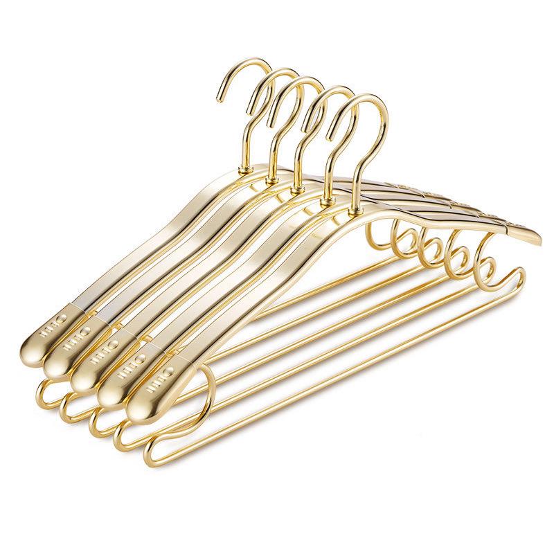 Aluminum Alloy Non-Slip Clothes Hanger with Hook: Traceless, Thickened, and Anti-Bump Design for Home Use
