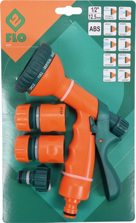 Set of 1/2'': connectors with multi-function spray gun 89208 FLO