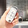 Tpu Shell Car Key Fob Case Cover For Ford Explorer Fiesta Ka Mondeo F-150 F-250 F-350 Ranger Smart Keyless Protector Keychain