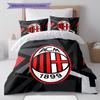 AC Milan Patronen Beddengoed Huisdecoratie Verjaardagscadeau ( 1 dekbedovertrek + 2 kussenslopen, zonder vulling),fan merchandise.