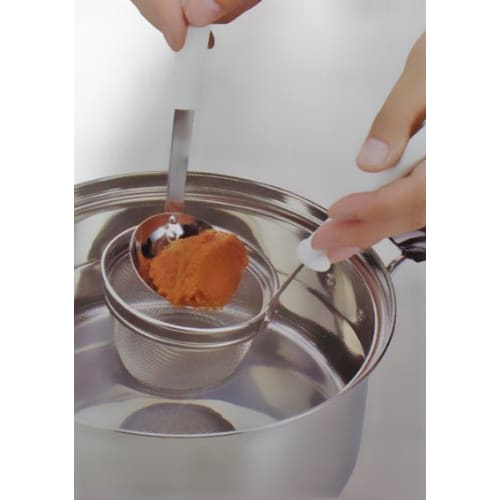 Pearl Metal Easy Wash Dishwasher-Safe Miso Strainer Set with Ladle [Made in Japan] C-8689