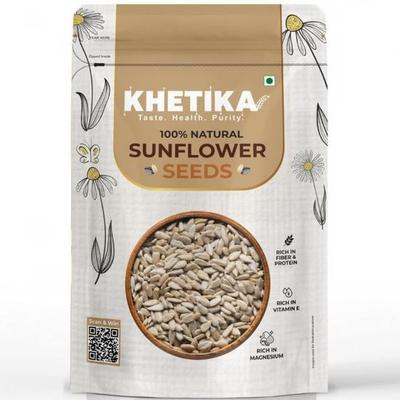 Khetika Sunflower Seeds 200g | Seeds, Seeds for Eating, Healthy Snacks, Rich In Antioxidant & Protein Rich, Rich In Fibre, No Preservatives