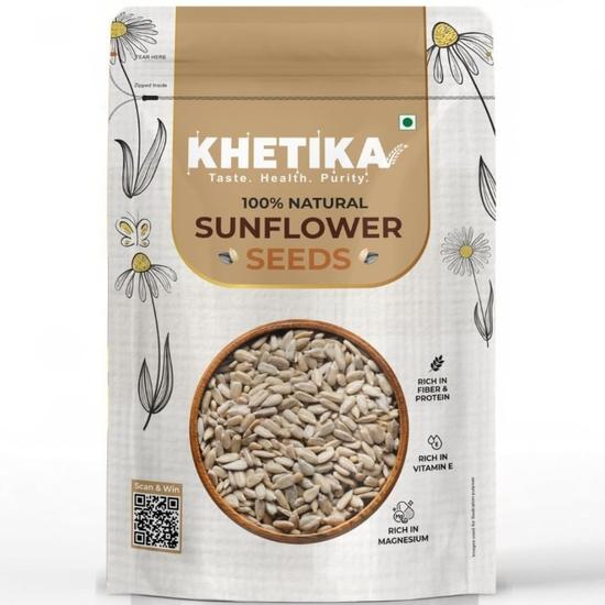 Семена подсолнечника Khetika 200 г | Семена, Семена для еды, Полезные перекусы, Богаты антиоксидантами и белком, Богаты клетчаткой, Без консервантов